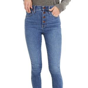 Madewell 10-Inch High-Rise Skinny Jeans: Button-Front Edition